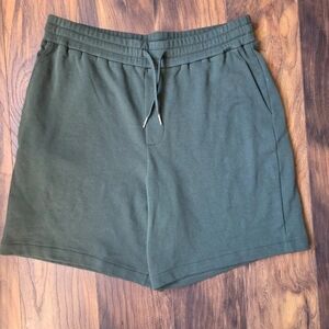 Armani Exchange Men's Olive Drawstring Athletic Shorts